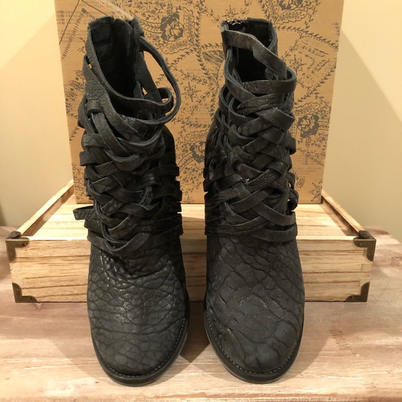 NEW Free People Carrera Bootie Crisscross - Picture 2 of 4
